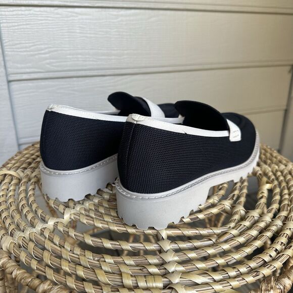 Vivaia Round-Toe Platform Chunky Heel Loafers (Francesca) Black Size 41.5 - Picture 12 of 14